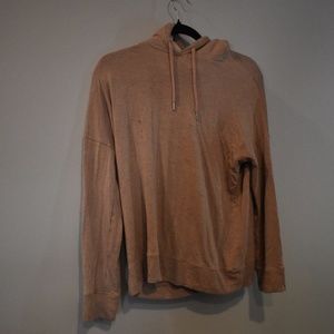 Victoria's Secret Women's Medium Tan and White Hoodie